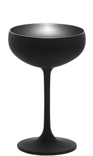 Stolzle бокал для шампанского Elements 230 мл, 9.5х14.7 см, черный/серебряный 2730008el097