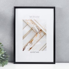 Фоторамка пластик "Gallery" 29.7х42 см чёрный (пластиковый экран) No Brand