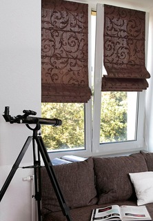 Штора римская Delfa 134-008-44(43) 43x160 см коричневая