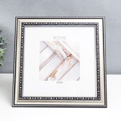 Фоторамка пластик "Gallery" 20х20 см серебро (пластиковый экран) No Brand