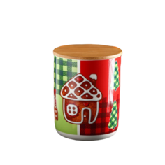 Банка для сыпучих продуктов Доляна Новый год. Пряничный домик, 860 мл, 11?14 см No Brand