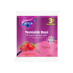 Салфетки Parex с запахом клубники универсальные нетканое полотно 3 шт.
