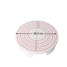 Подставка для торта вращающаяся, 30,5?8 см, с рычагом-блокиратором вращения,с разлиновкой No Brand