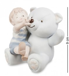Фигурка Мальчик с мишкой бисквит Pavone JP-48/31