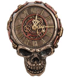WS-1066 Часы настенные в стиле Стимпанк Череп (Veronese)