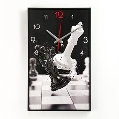 Часы-картина настенные, серия: Интерьер, "Шахматы", 57 х 35 х 4 см Timebox