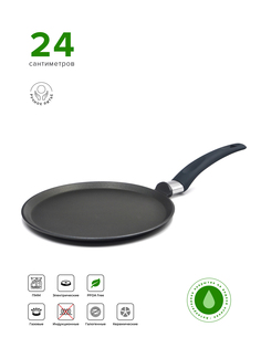 Сковорода для блинов Victoria Престиж 24 см черный P0224