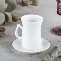 Кофейная пара фарфоровая, кружка 120 мл, блюдце (5 шт) Wilmax
