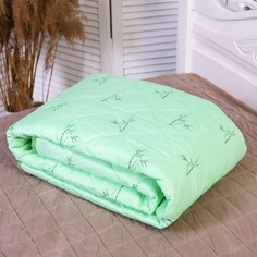 Одеяло Бамбук облегченное, 140х205 см, вес 860гр, микрофибра 150г/м, 100% полиэстер No Brand