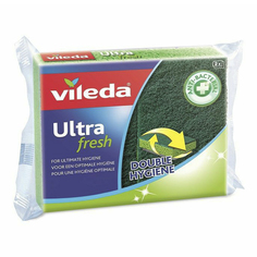 Губка для посуды Vileda Ultra Fresh целлюлоза антибактериальная 2 шт