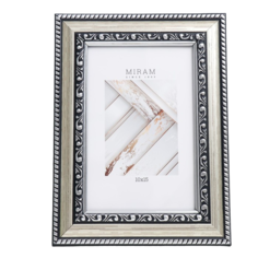 Фоторамка пластик Gallery 10х15 см 644821-4, серебро (пластиковый экран) No Brand