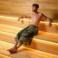 Полотенце для бани "Камуфляж" муж. килт 72х145 см, 100 % хл, ваф. полотно Этель