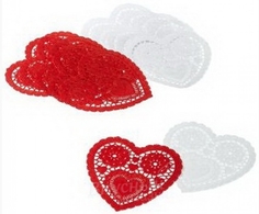 Салфетки влаго/жиростойкие Кружевное сердце 10 см12 шт Wilton 2104-0448 4852 No Brand