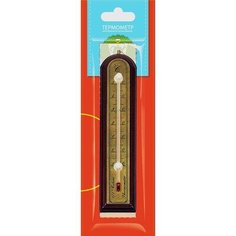 Термометр комнатный деревянный 188x39 мм (без ртути), 687594 Garden Show