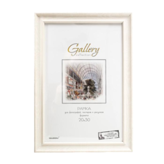 Фоторамка пластик Gallery 20х30 см, 642461 слоновая кость (пластиковый экран) No Brand