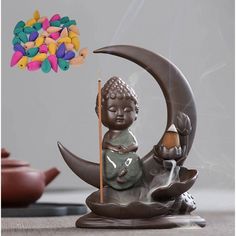 Подставка для благовоний из керамики Luxury Gift Будда и Луна