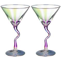 Набор бокалов из 2 шт для шампанского "лиловая дымка" 200 мл Crystal Bohemia