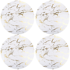 Набор салфеток сервировочныx плейсматов 4 шт Белый мрамор 38см Nouvelle 9903318-1-Н4