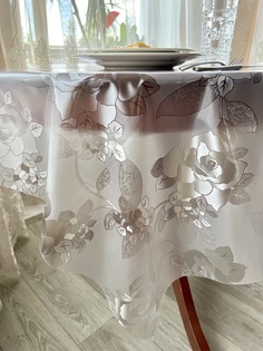 Cиликоновая скатерть PROtect на стол с рисунком прозрачная клеенка 180x137 см 12363