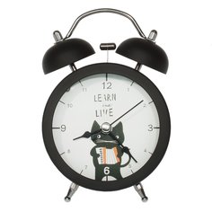 Часы настольные с подсветкой металл ALAT Home Коты 9х5х13см 748289