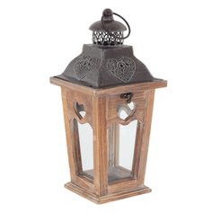 Подсвечник дерево ALAT Home Фонарь 15,5х15,5х35см 757435