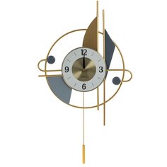 Часы настенные интерьерные металл ALAT Home Золотые чернила 44х5х58см 785775
