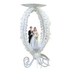 Подсвечник полистоун ALAT Home Свадьба 14х14х24см 582011