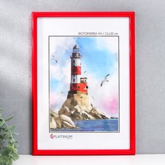 Фоторамка пластик "Палитра" 21х30 см, красный No Brand