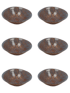 Набор салатников стекло Аксам Ривьера бронза диаметр 15см 6шт 15735/2 Akcam