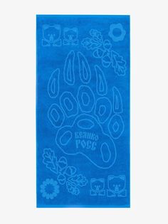 Полотенце махровое Великоросс Таинственный Лес синего цвета 50х100