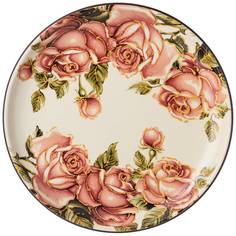 Тарелка подстановочная Agness корейская роза 26x26 см Высота 3 см