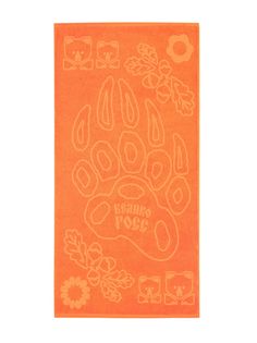 Полотенце махровое Великоросс Таинственный Лес оранжевого цвета 50х100