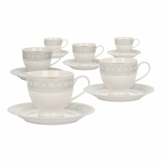 Чайный сервиз Macbeth bone porcelain Brighton 6 персон 12 предметов
