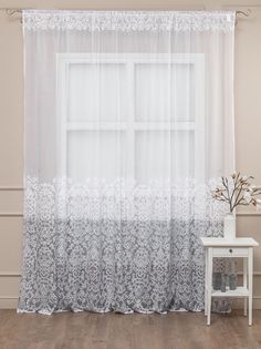 Тюль сетка 300х270 Amore Mio RR H 605-2D готовый жаккардовый на шторной ленте серый