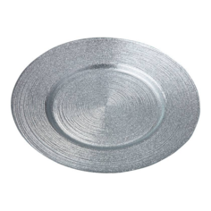 Тарелка стеклянная Silver shiny, Miracle, Akcam, 1 шт, 21 см, 339-079 Lefard