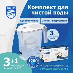 Фильтр для воды Philips кувшин с картриджем 3л