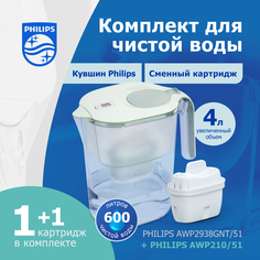 Фильтр для воды Philips кувшин с картриджем 4л