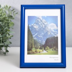 Фоторамка пластик "Радуга" 10х15 см, синий No Brand