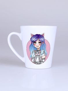 Кружка Каждому Своё "Кошка Лана/Roblox/Кавай" 360 мл
