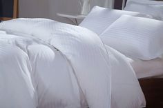 Пододеяльник Maktex из страйп-сатина 240 х 260 Белый 1х1