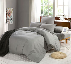Простыня Maktex из сатина на резинке 160x200x20 Серый