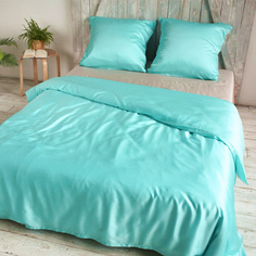 Простыня Maktex из тенселя 240x260 60S 27 Бирюзовый берег