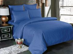 Простыня Maktex из страйп-сатина 150x220 Синий 1х1