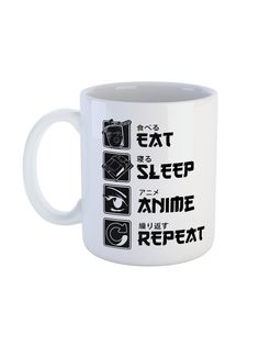 Кружка Каждому Своё "Eat, sleep, anime, repeat/Anime/Аниме" 330 мл
