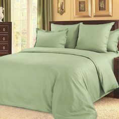 Простыня Maktex из страйп-сатина 260x260 Олива 1х1
