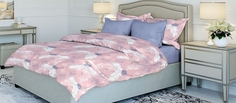 Простыня Maktex из бязи 150x220 Журавли (розовый)