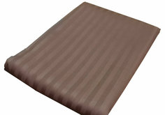 Простыня Maktex из страйп-сатина 200x220 Шоколад 1х1