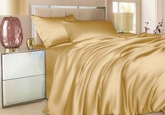 Пододеяльник Maktex из тенселя 145 х 215 60S 4383 Золотое