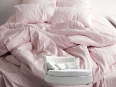 Простыня Maktex круглая из варёного хлопка на резинке 220x220x20 224 Розовый