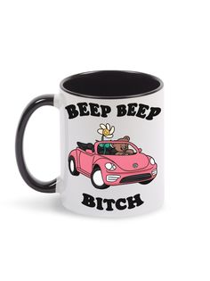 Кружка Каждому Своё "Beep beep/Розовый стиль/Pink" 330 мл